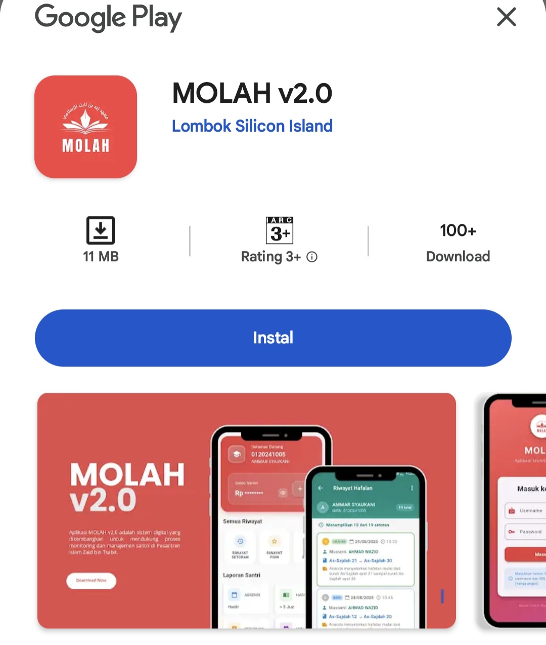 Ponpes Zaid bin Tsabit Lombok Barat Luncurkan Aplikasi Monitoring Santri Berbasis Digital