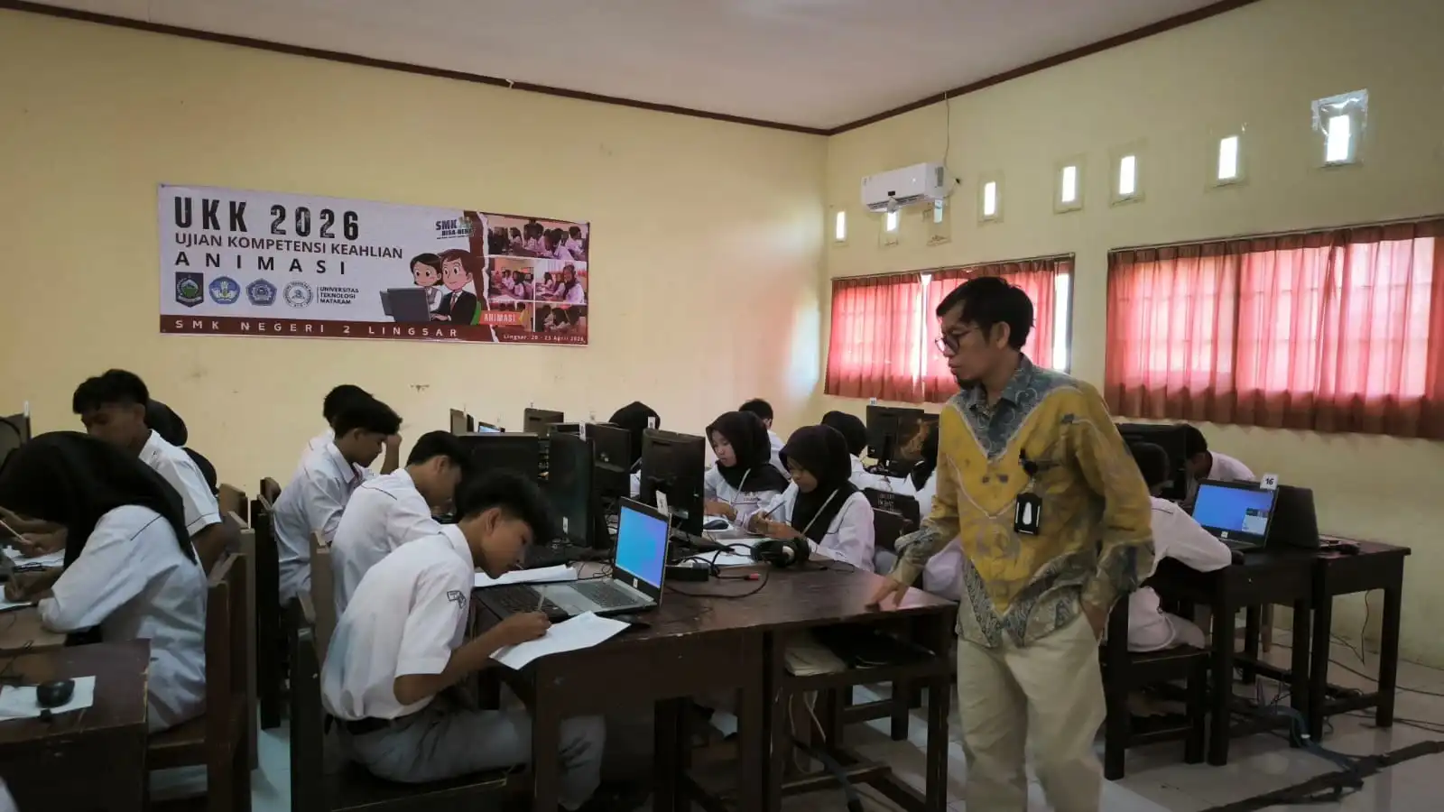 UKK Animasi SMK Negeri 2 Lingsar 2026: 43 Siswa Uji Kompetensi Pembuatan Film Animasi 2D