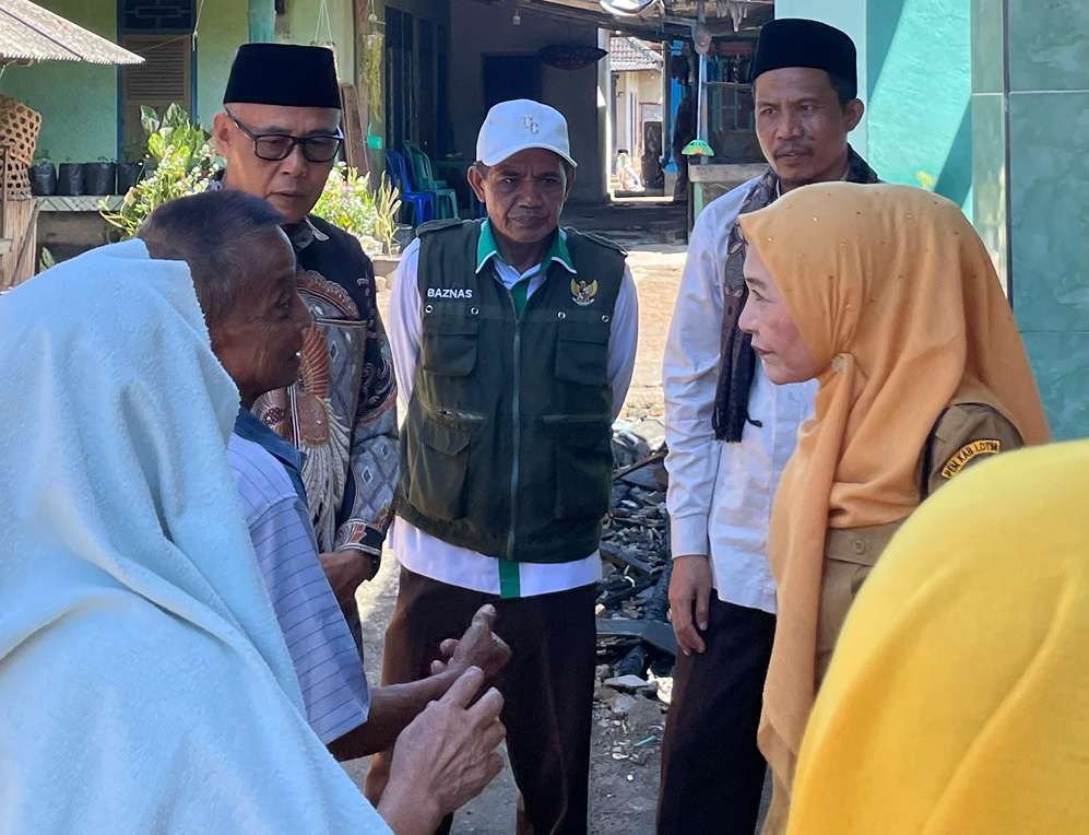 Gerak Cepat Pasca Kebakaran Pasar Pringgabaya, BAZNAS dan Dinsos Lotim Turun Tangan Pastikan Bantuan Tepat Sasaran