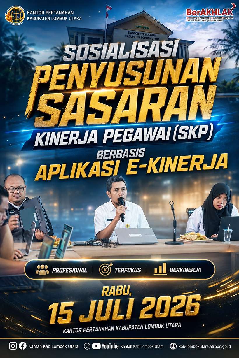 Kantah Lombok Utara Perkuat Kinerja ASN Lewat Sosialisasi e-Kinerja