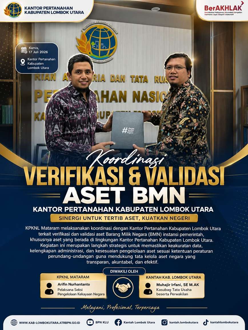 KPKNL Mataram dan Kantah Lombok Utara Sinkronkan Data Aset Negara, Perkuat Tata Kelola BMN
