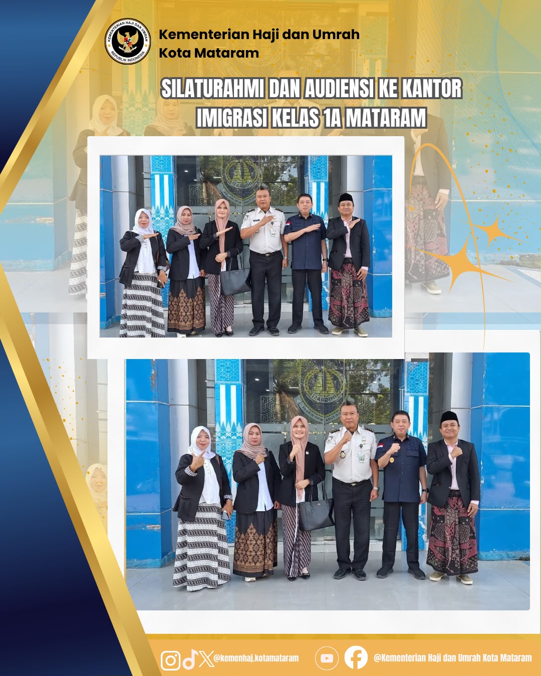 Kemenhaj Kota Mataram dan Imigrasi Perkuat Sinergi Pendampingan Jemaah Lansia