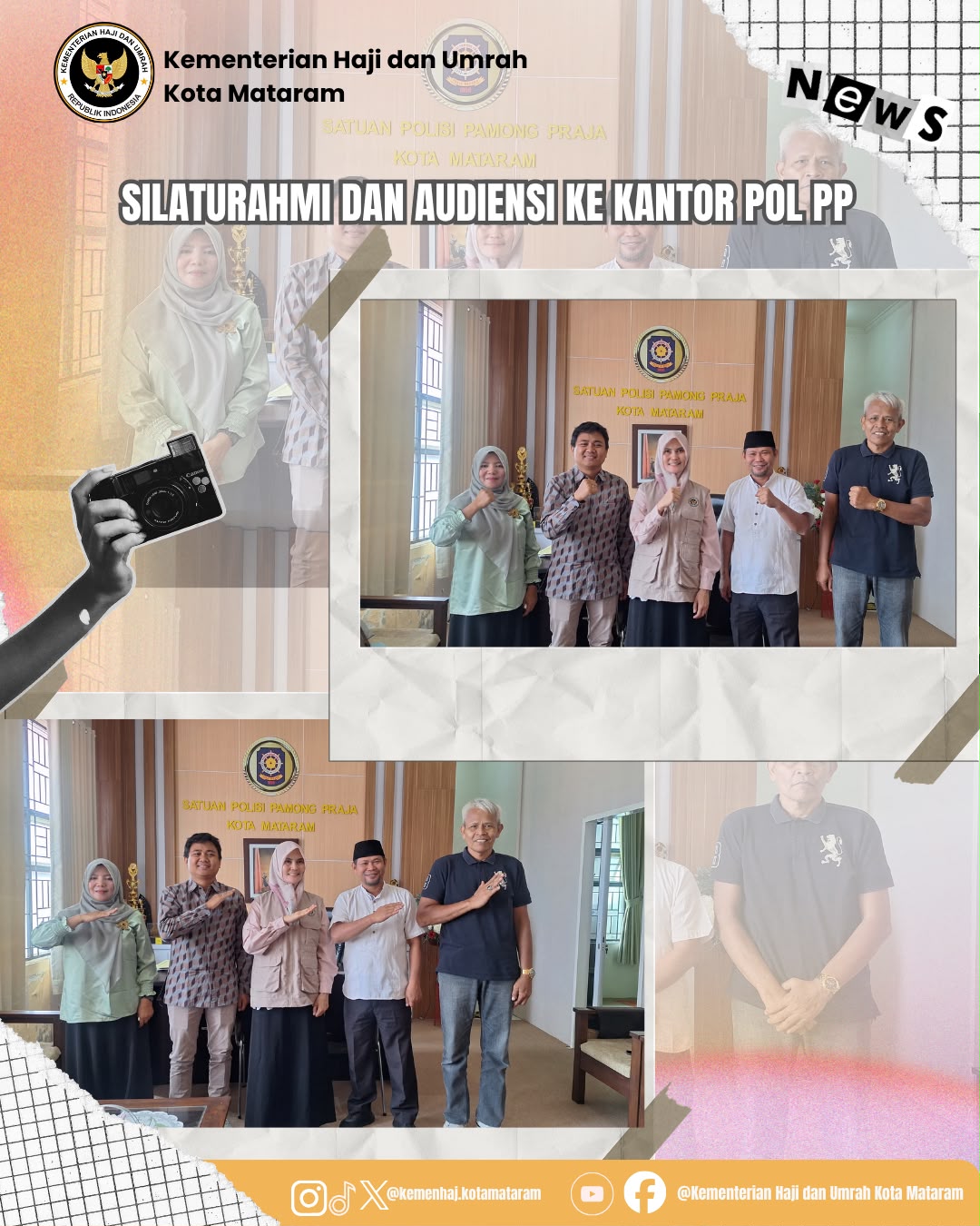 Kemenhaj Kota Mataram Perkuat Sinergi dengan Satpol PP dalam Pengawasan Penyelenggaraan Umrah