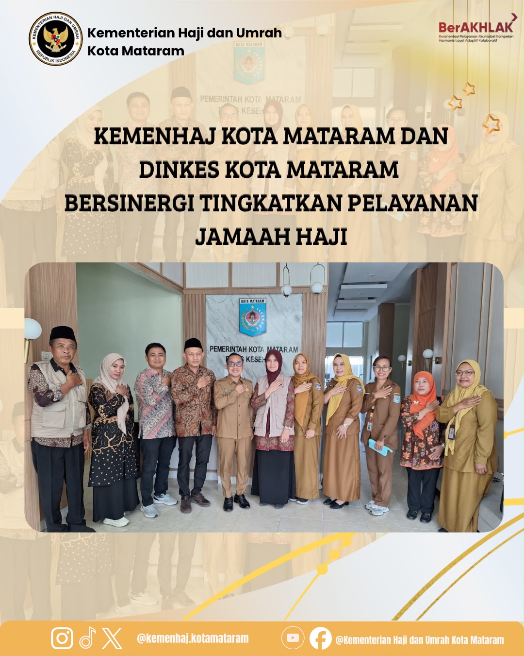 Kemenhaj Kota Mataram dan Dinkes Kota Mataram Bersinergi Tingkatkan Pelayanan Jemaah Haji